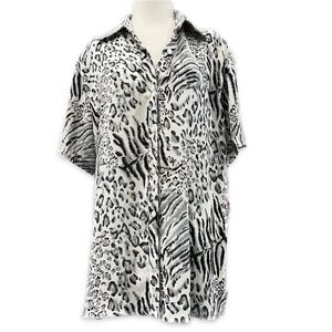 For Me Short Sleeve Blouse with Shoulder Pads